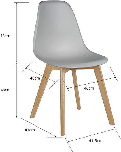 SALE SET OF 8 Dining Chairs with Solid Beech Wood Legs