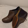Clarks Brown Wedge Ankle Boots Image 9