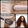 Cordless Hair Straightener Brush,[2024 Upgraded] Portable Mini Straightening Brush for Travel, Negative Ion Hot Comb Hair Straightener for Women, 6400 mAh USB Rechargeable, 100M+,Ions Hot Brush Image 7
