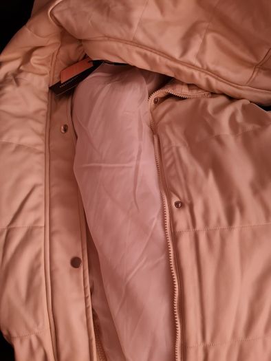 Cream faux leather longline gilet bnwt