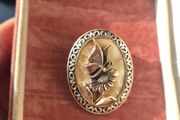 Vintage Cameo Butterfly Brooch