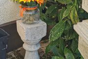 Concrete pedestal garden ornament