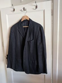 Polo Ralph Lauren Navy Linen Blazer Size 42R