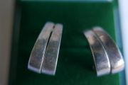 Vintage Sterling Silver 925 Hoop Drop Stud Earrings 4,6g