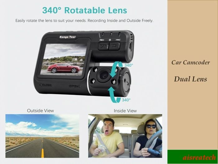 Car Dash Cam Dual Lens 1080p Night Vision(OUT OF STOCK)