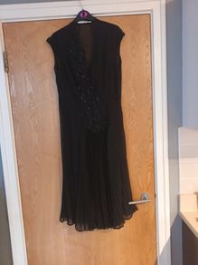 Nougat (London) Sheer Black Dress. Size 14 (3).
