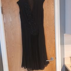 Nougat (London) Sheer Black Dress. Size 14 (3).