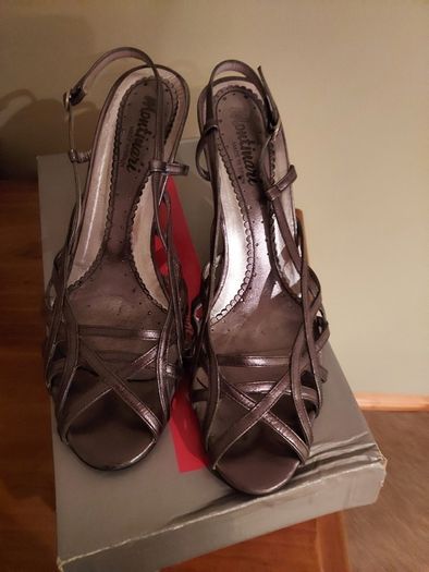 Pewter sandals