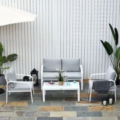 4pcs Garden Sofa Set Aluminum Frame