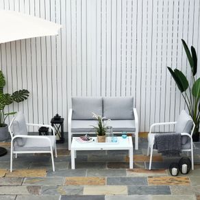 4pcs Garden Sofa Set Aluminum Frame