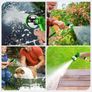 Expandable Garden Hose Pipe, Upgraded 3-Layer Latex No-Kink Flexible Water Hose, 3/4"&1/2" Metal Connectors, 10 Function Spray Nozzle 50FT Image 6