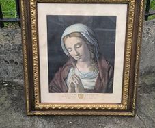 Large Antique 1819 Italian Engraving "Mater Amabilis" Sassoferrato (79x69cm)