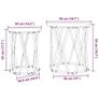 Coffee Table 2 pcs Old Wood Engineered Wood and Steel Image 4
