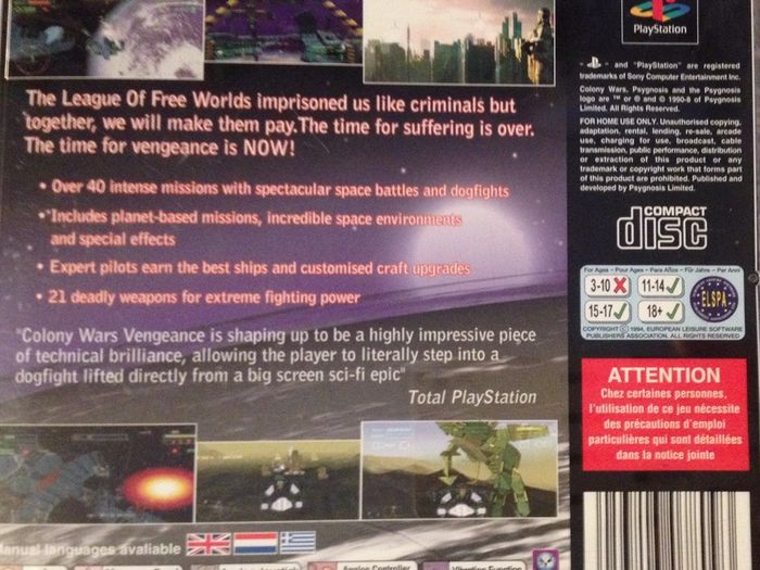 Colony Wars: Vengeance [Playstation 1 Game) [PAL]