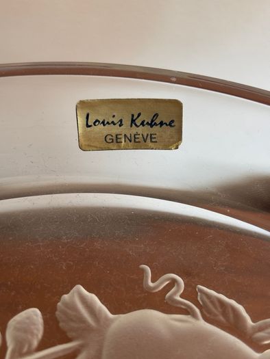 A set of 4 vintage Val St Lambert plates