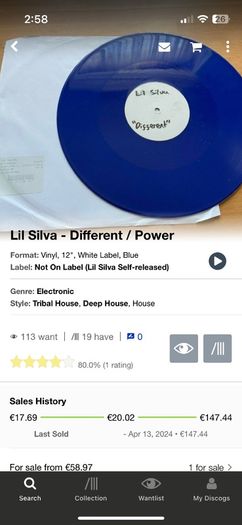 Lil silva - different/power 12" vinyl
