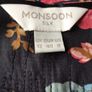 Monsoon Black Silk Multicoloured Floral Sequin Detail Tunic Shift  Dress Uk 12 Including Postage Image 7