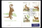 1980 Ireland Fauna &amp; Flora Wildlife Commemorative Stamps Post &amp; Telegraph Addressed First Day Cover (FDC) with Cork Pictorial cancel