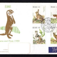 1980 Ireland Fauna & Flora Wildlife Commemorative Stamps Post & Telegraph Addressed First Day Cover (FDC) with Cork Pictorial cancel