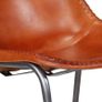 Dining Chairs 6 pcs Brown Real Leather Image 7