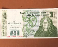 Irish one pound punt note