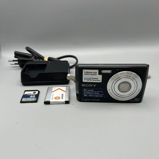 Sony DSC-W510 12.1MP Digital Camera Black - Full Kit