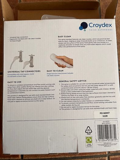 shower spray attachment for taps