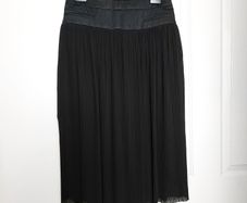 Claudie Pierlot Black Pleated High Waist Midi Skirt 10UK/38EU