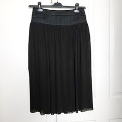 Claudie Pierlot Black Pleated High Waist Midi Skirt 10UK/38EU