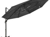 4-Tier Parasol with Aluminium Pole Anthracite 3x3 m