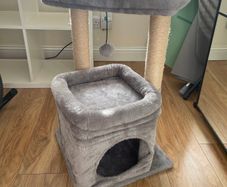 Cat Climbing Frame with little cubbie hole.