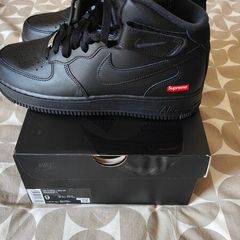 Supreme Nike Air Force Mid Black 42.5 New