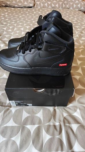Supreme Nike Air Force Mid Black 42.5 New