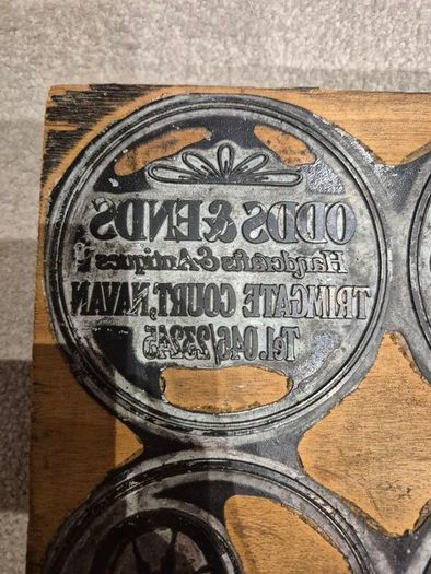 Vintage metal printing plates