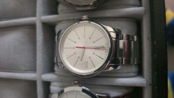 6-Watch Collection Bundle with 12-Slot Display Box (Boderry Titanium, Casio Edifice, CK, Newbridge)