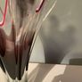 Bohemian solid heavy  13.5 inch Glass vase Image 2