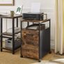 2 Drawer Filing Cabinet Mobile Office Cabinet with Wheels Image 3