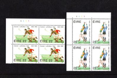 1984 Ireland Centenary of the GAA (Gaelic Athletic Association) Commemorative Stamps Cylinder/ Plate Blocks 1111 Mint Never Hinged (MNH)
