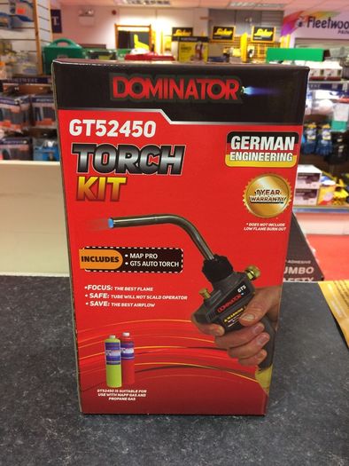 Dominator auto torch & gas.