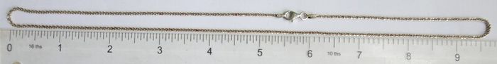 Vintage Italy  925 Sterling Silver 1.9mm Tinsel Chain Necklace Length 20" - 2,9g