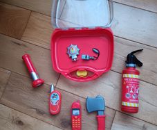 Fireman case with firefighter tools