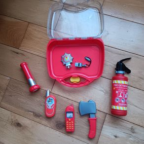 Fireman case with firefighter tools