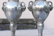 Antique Oxford Silver Plated Lead Salt and Pepper Shakers