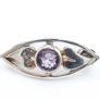 Silver Amethyst Brooch Image 2
