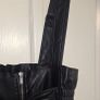 Bershka Black High Waisted Faux Leather Trousers Image 6