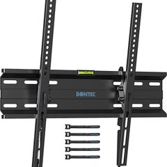 Ultra Slim TV Wall Bracket Mount for 23-60 inchs LCD LED TVs, Low Profile Tilt TV Wall Mount up to VESA 400x400mm, 50 inch tv wall bracket with Spring Locking System, Includes 5 Cable Ties (FREE POSTAGE)