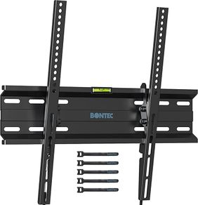 Ultra Slim TV Wall Bracket Mount for 23-60 inchs LCD LED TVs, Low Profile Tilt TV Wall Mount up to VESA 400x400mm, 50 inch tv wall bracket with Spring Locking System, Includes 5 Cable Ties (FREE POSTAGE)
