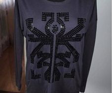 Madonna grey sequin long sleeve top size M UK12/14 EU40/42 Postage included