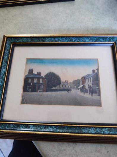 Set Of 2 Framed old Pictures Of Sandymount Green And Claremont Rd. Sandymount Dublin.