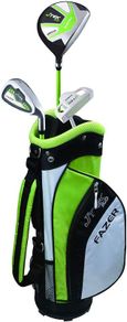 J TEK 5.0 - Unisex Junior Golf Club Package Set - 1 Driver, 1 Iron, 1 Putter - Kids Golf Club Stand Bag - Green - Age 3-5 - Right Hand